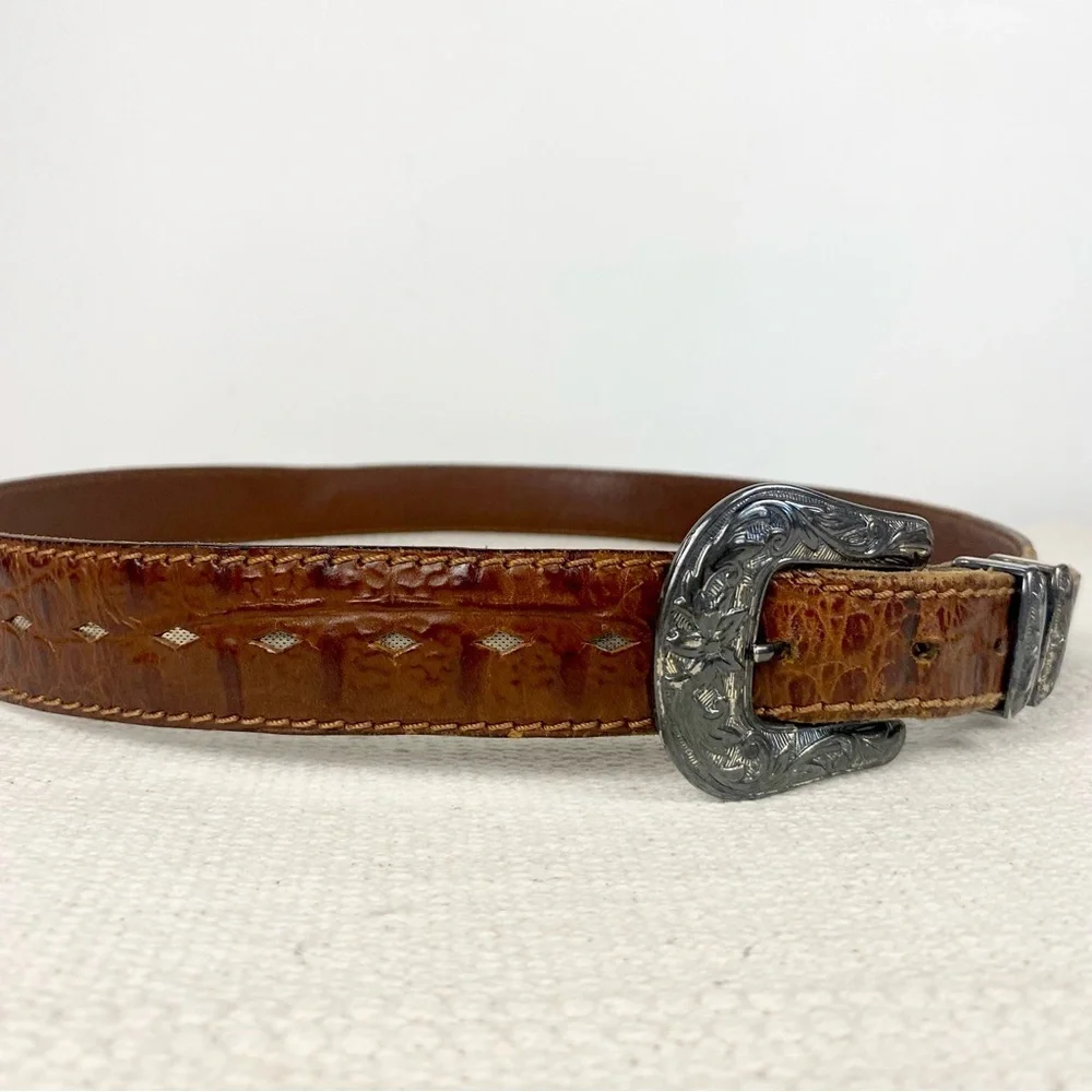 NANNI Milano Alligator Belt Made in Italy Size 100/40 (37”-41”)
